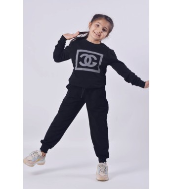 Radiance Reflective Logo Loungewear Set Black