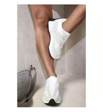 Everly Lace-Up Leather Sneakers