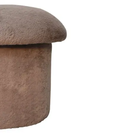 Mocha Upholstered Footstool | MODA Britain
