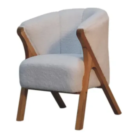 Port Isaac Boucle Office Chair | MODA Britain