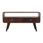 Curved Walnut TV Unit