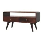 Curved Walnut TV Unit | MODA Britain