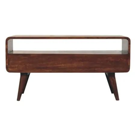 Curved Walnut TV Unit | MODA Britain