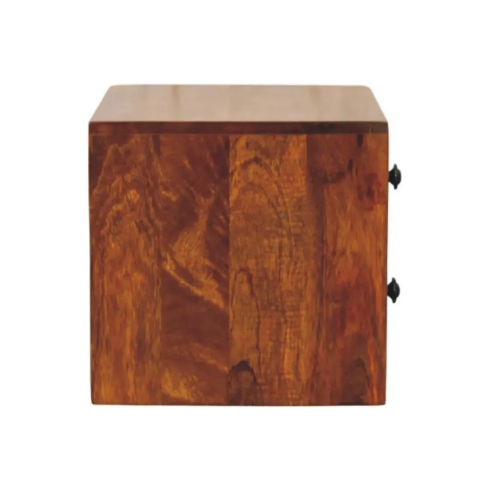 Solis 2-Drawer Chestnut Wall-Mounted Bedside Table